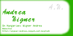 andrea wigner business card